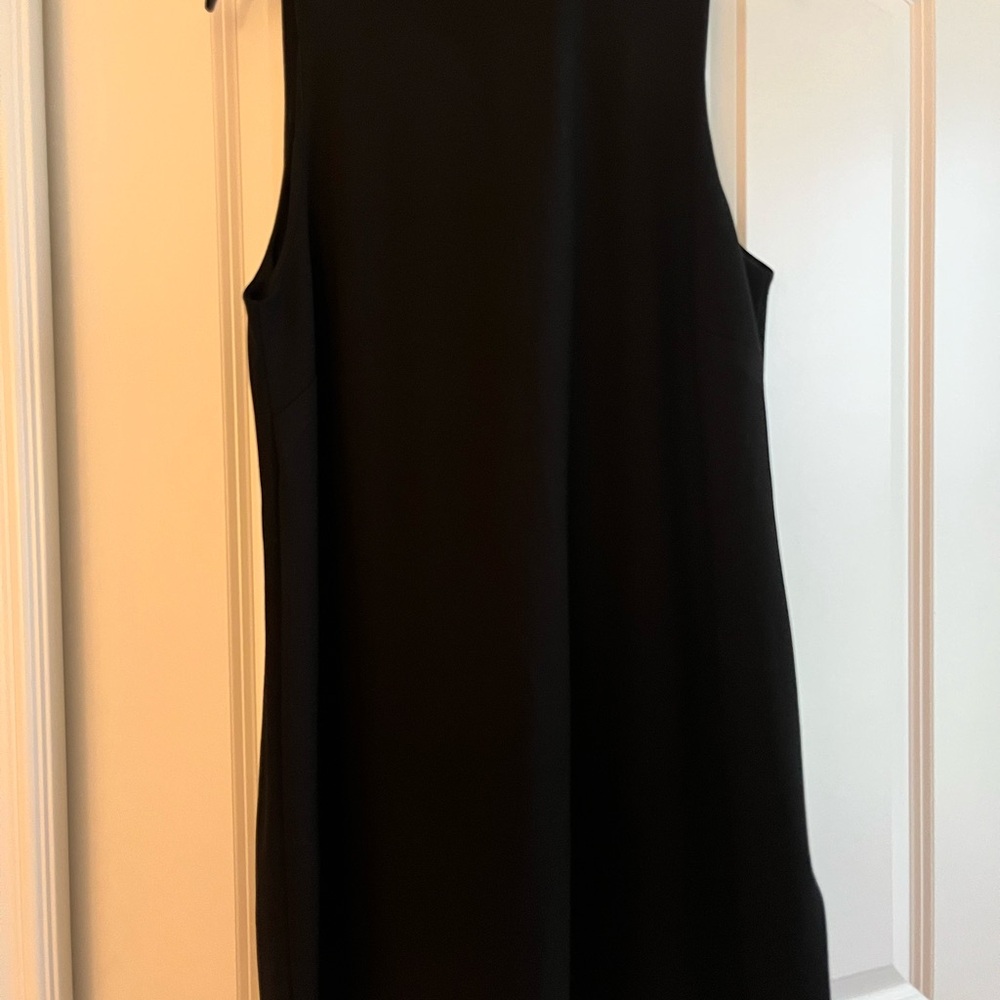 H&M Black Sheath Midi Dress Mock Neck Sleeveless